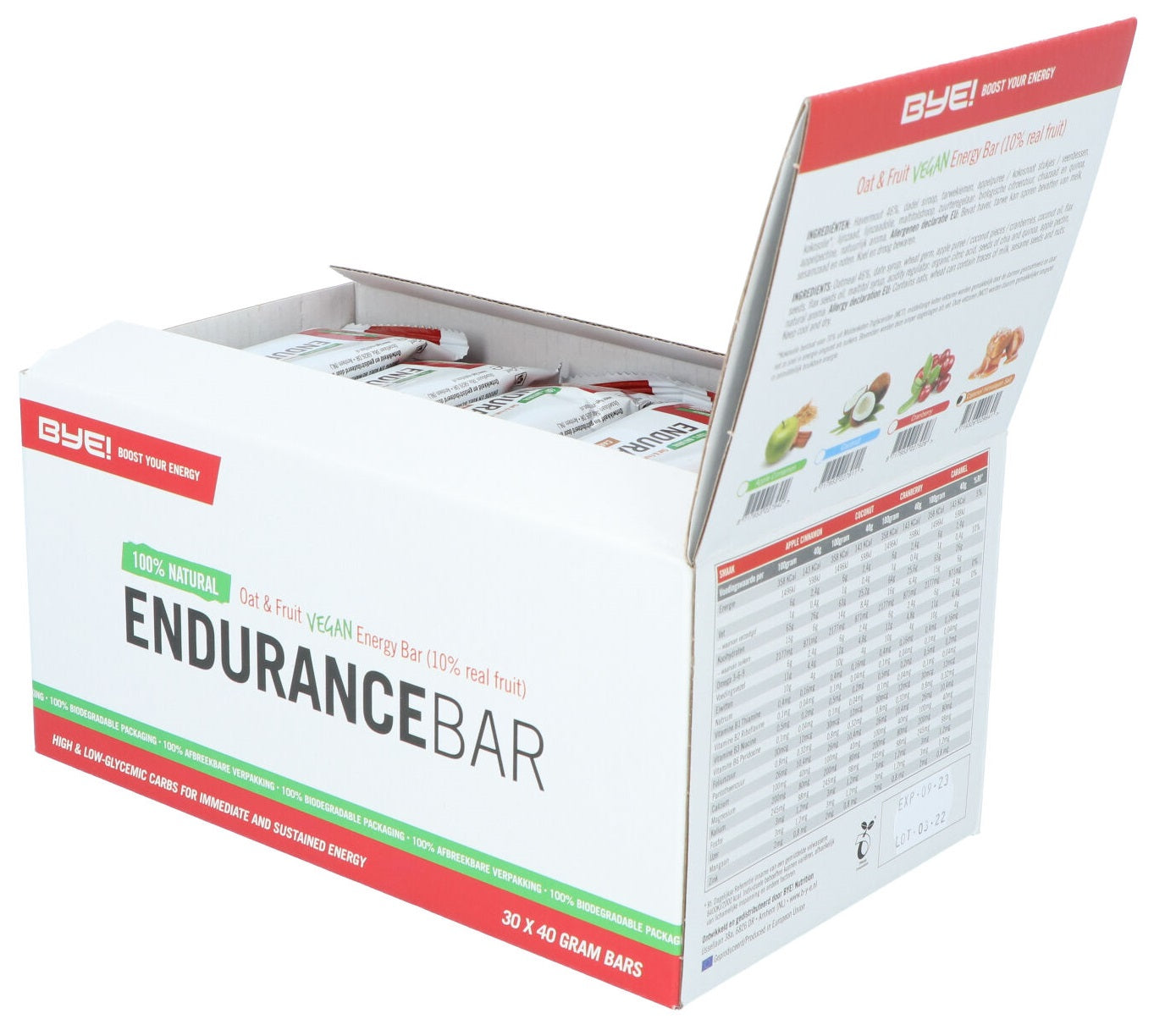 BYE! Endurance bar caramel / himalaya salt - 40 gram (doos à 30 stuks)