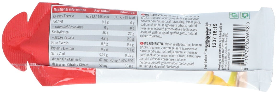 BYE! Pro Fruit gel banana - 60 ml (doos á 12 stuks)