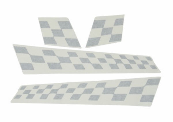 stickerset Piaggio origineel sport finish vlag zwart mat riva, vespa S, vx50 67327700a2