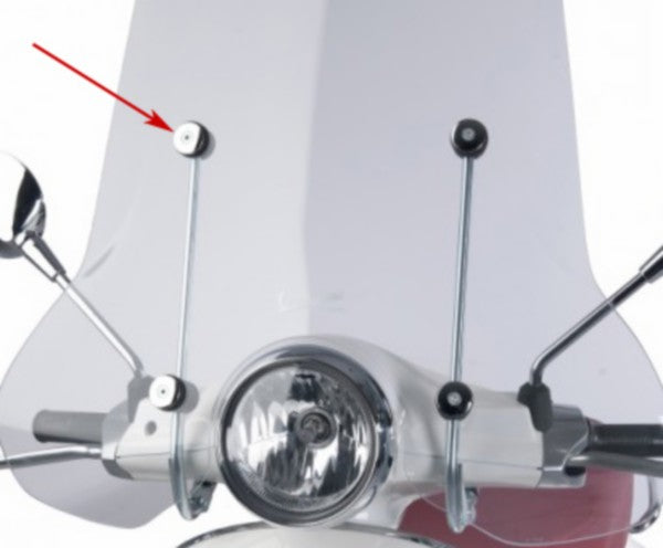windscherm Regia ring (made in EU) Piaggio 32mm chroom