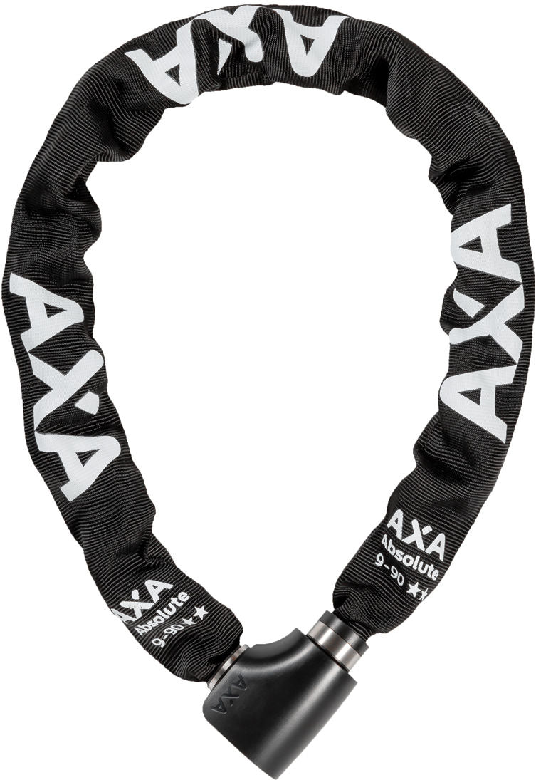 Kettingslot Axa Absolute 9-90 met polyester hoes - zwart