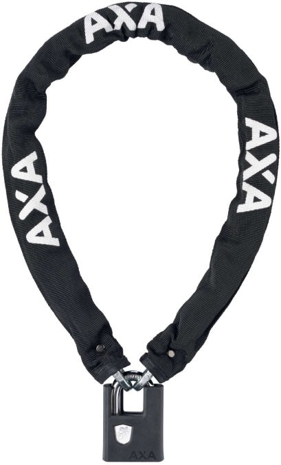 Kettingslot Axa Clinch+ 105/7,5 met polyester hoes - zwart