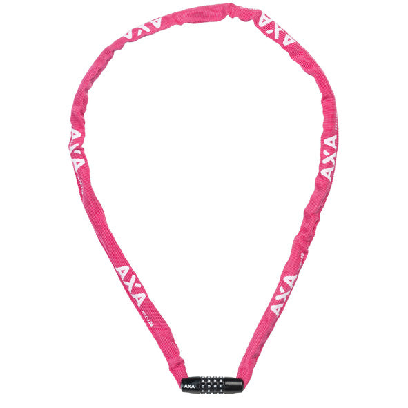 Kettingslot Axa Rigid RCC code 120/3,5 met polyester hoes - roze