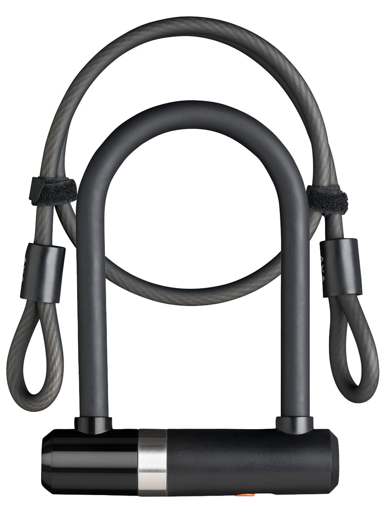 Beugelslot Axa Newton Mini met slotkabel 100/8 - zwart