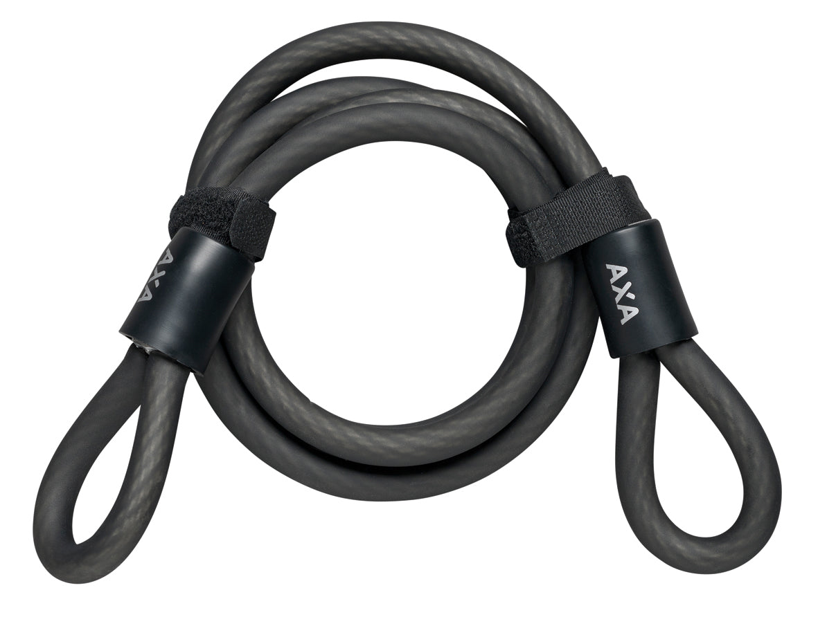 Slotkabel Axa Double Loop 120/10 - zwart