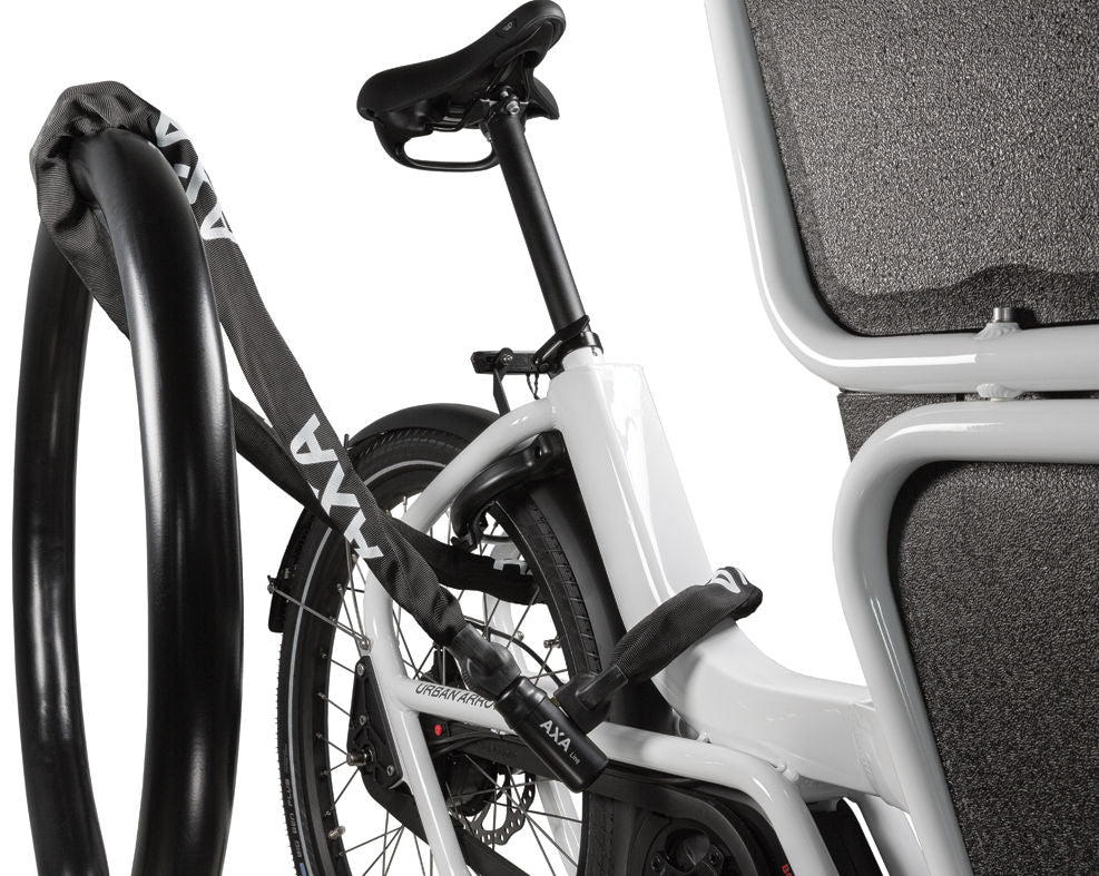 Kettingslot Axa Linq 180/9.5 met polyester hoes - zwart