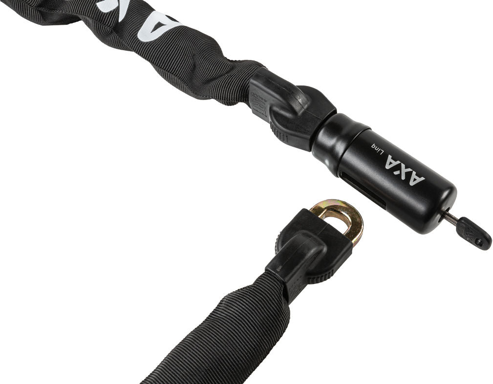 Kettingslot Axa Linq 180/9.5 met polyester hoes - zwart