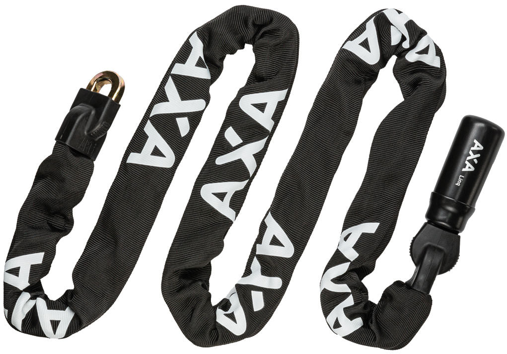 Kettingslot Axa Linq 180/9.5 met polyester hoes - zwart