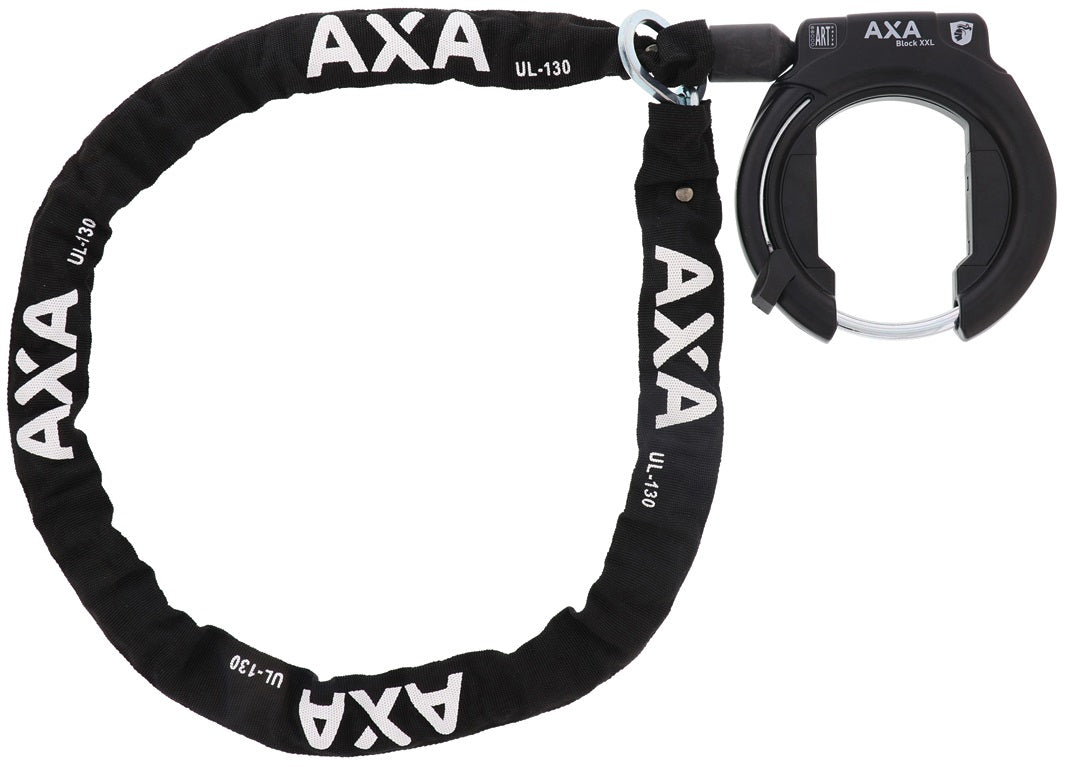 Ringslot Axa Block XXL Retractable - zwart