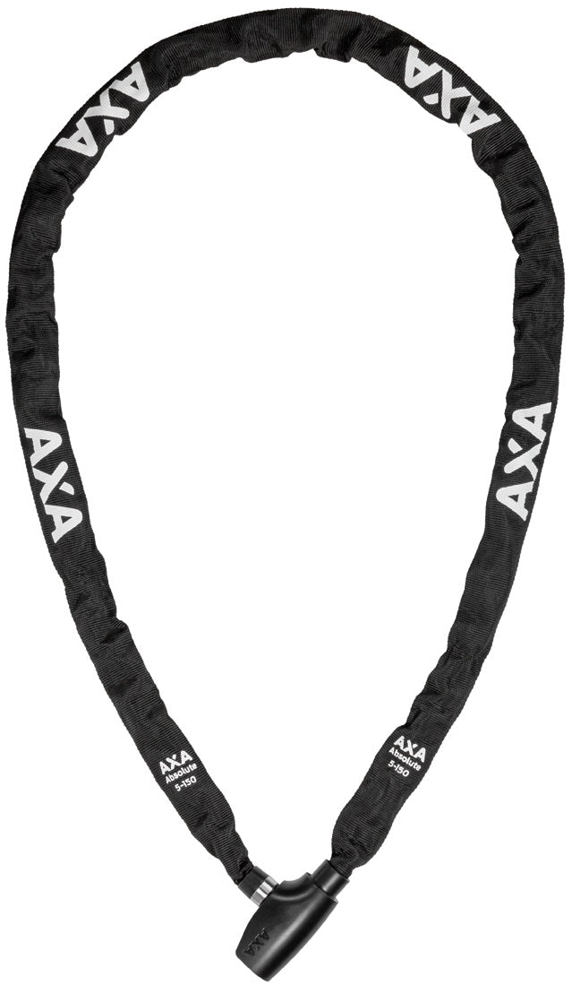 Kettingslot Axa Absolute 5-150 met polyester hoes - zwart