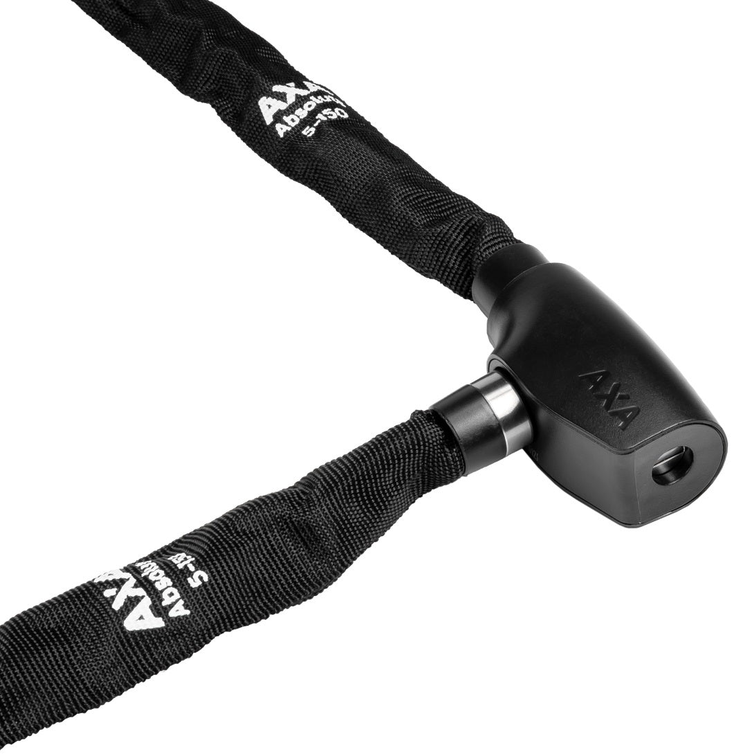 Kettingslot Axa Absolute 5-150 met polyester hoes - zwart