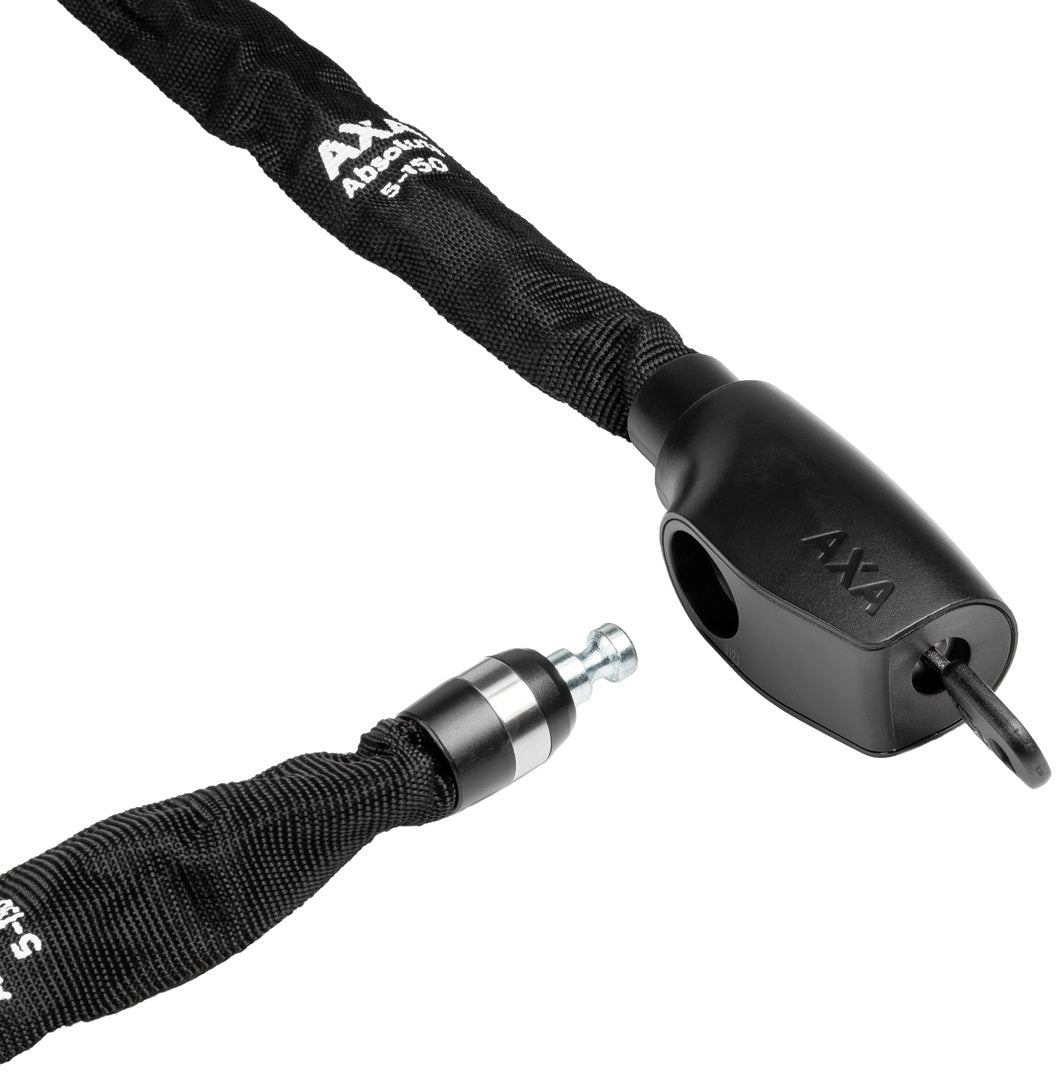 Kettingslot Axa Absolute 5-150 met polyester hoes - zwart