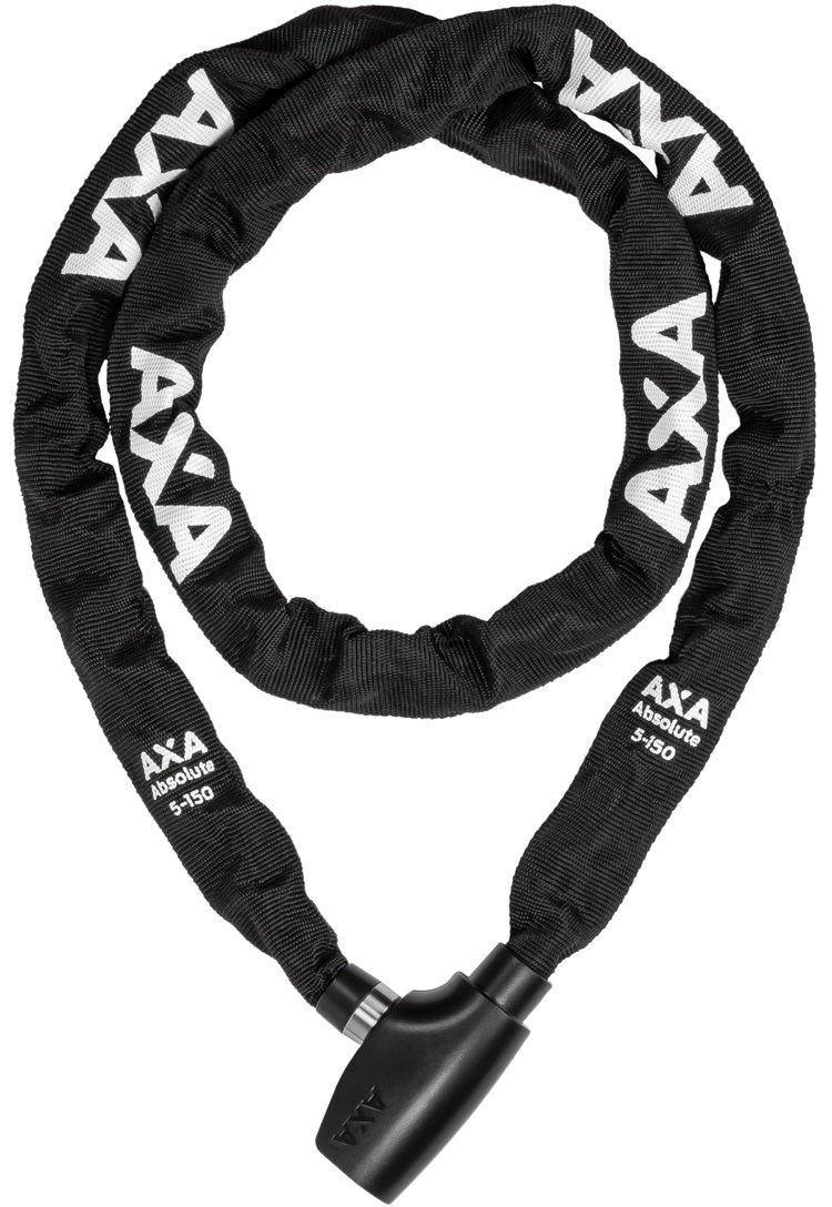 Kettingslot Axa Absolute 5-150 met polyester hoes - zwart