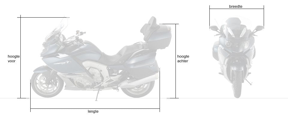 Motorhoes DS Covers ALFA TOPCASE XXL - zwart