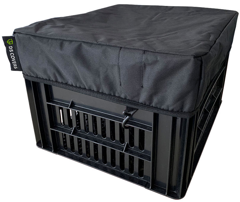 Fietskrathoes DS Covers Crate L voor kratten t/m 40 x 50 cm - zwart
