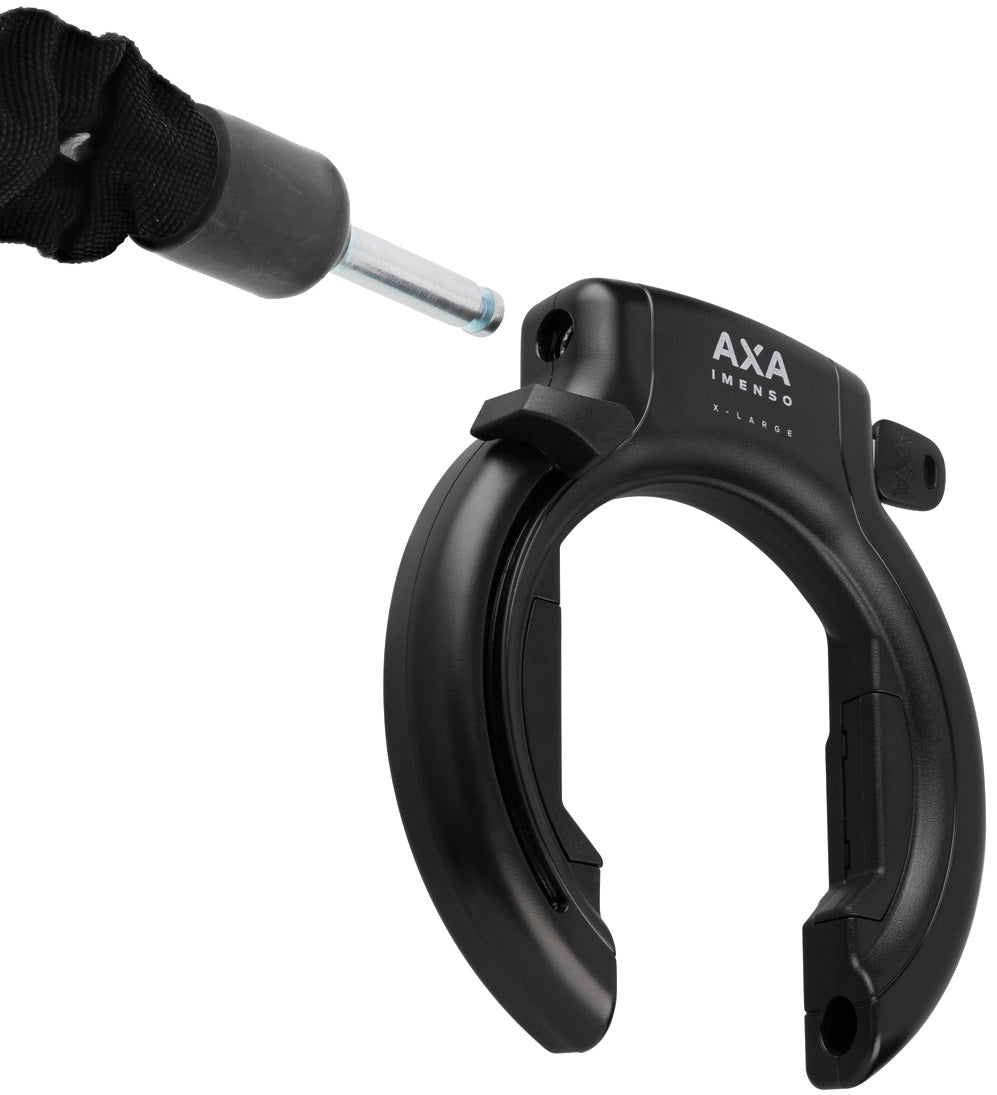 Set Ringslot Axa Imenso XL +insteekketting Axa ULC 130 + zadeltas - zwart