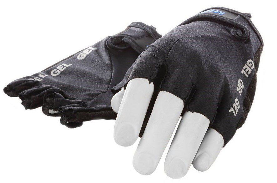 Lycra handschoen Mirage met gelpads maat S - zwart/zwart