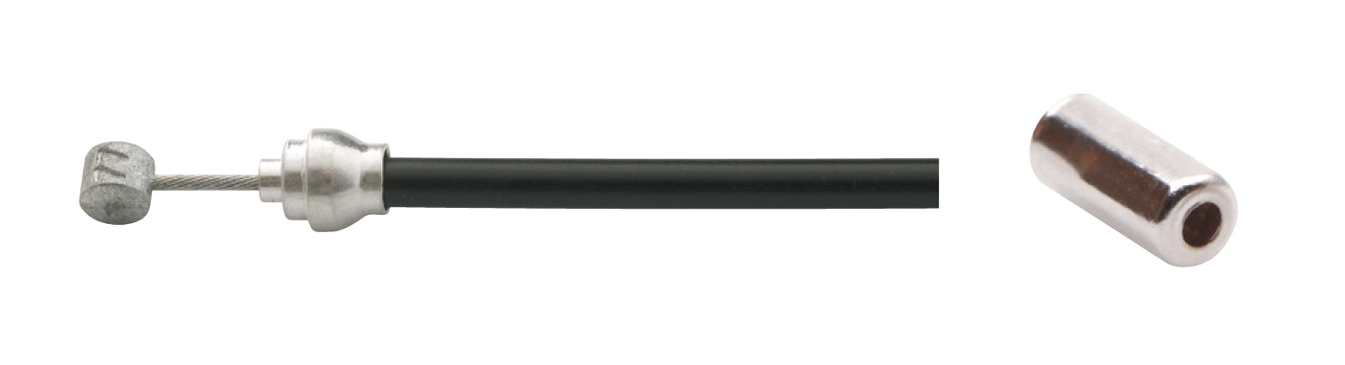 Remkabelset achter Elvedes 1700mm / 2250mm verzinkt 2 nippels - zwart (op kaart)