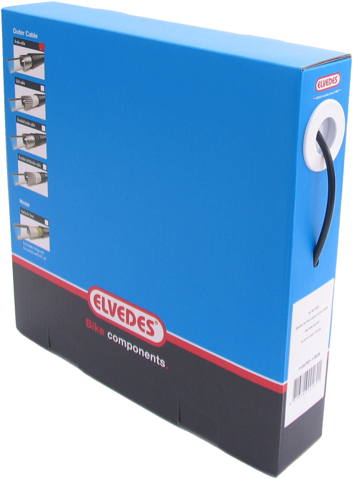 Schakel buitenkabel Elvedes met voering 30 meter / Ø5,0mm - zwart (30 meter in doos)