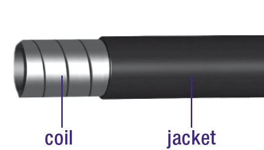 Rem buitenkabel Elvedes zonder teflon voering ø5,0mm / 30 meter - zwart (in een doos)