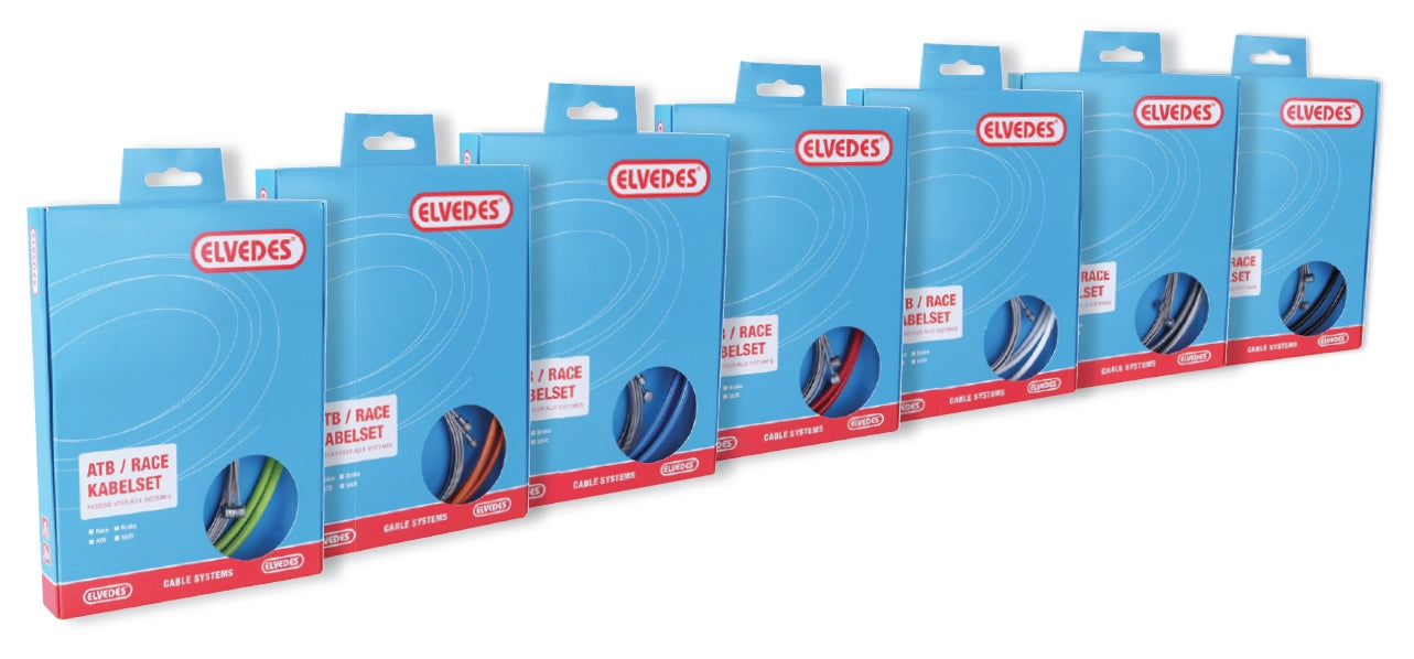 Rem kabelkit Elvedes ATB / Race compleet - zwart (in doosje)