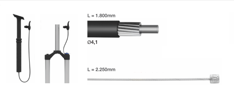 Kabelset Elvedes voor dropper zadelpen / remote lock-out