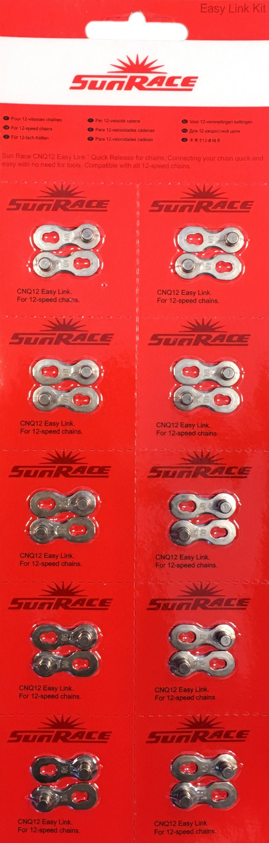 Kettingschakel 12 speed Sunrace CNQ12 Easy Link (10 stuks)