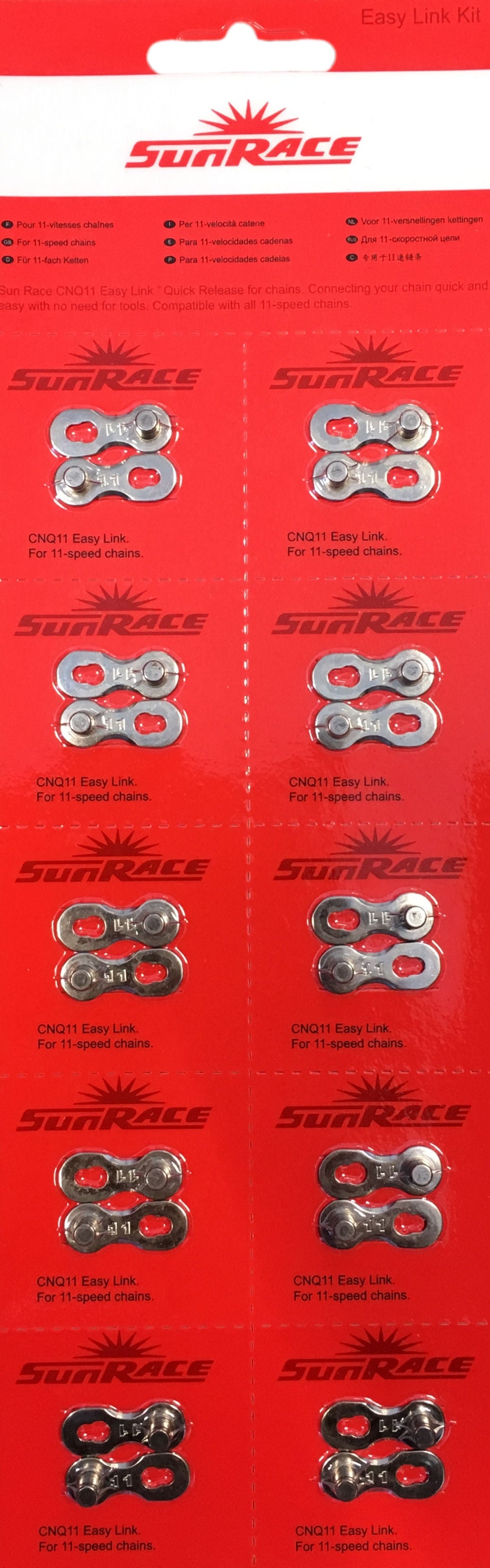 Kettingschakel 11 speed Sunrace CNQ11 Easy Link (10 stuks)