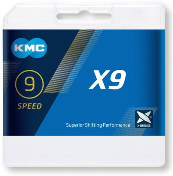 Ketting 9 speed KMC X9 114 schakels - grijs