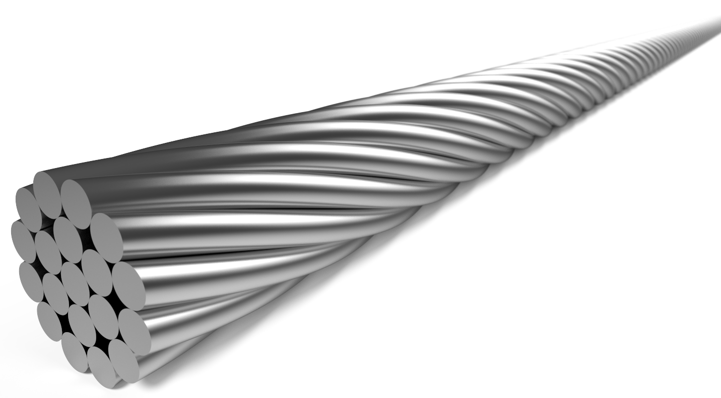 Schakel binnenkabel Elvedes 2250 mm 1 x 19 draads verzinkt ø1,25 met N-nippel ø4×4 + Tø5×3 (per stuk) - Zilver