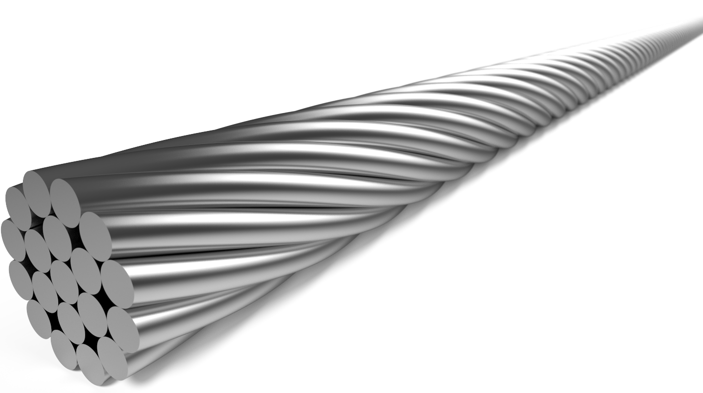 Rem binnenkabel Elvedes 4000mm 1×19 draads verzinkt ø1,5mm met V-nippel ø5,5 × 10 en T-nippel ø7 x 6