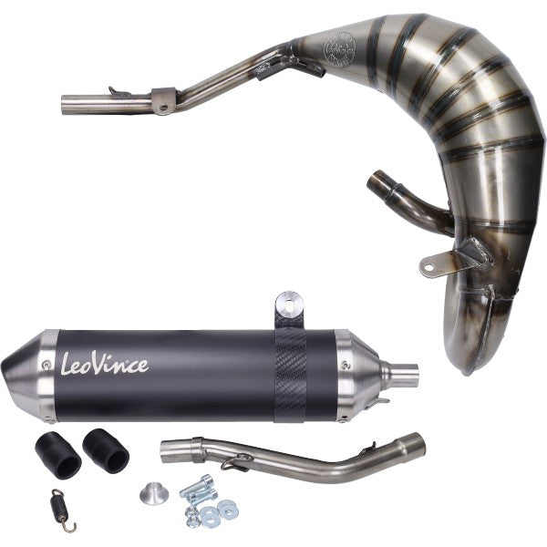 uitlaat Leovince 2t X-fight zwart minarelli am6, beta rr50 3259b