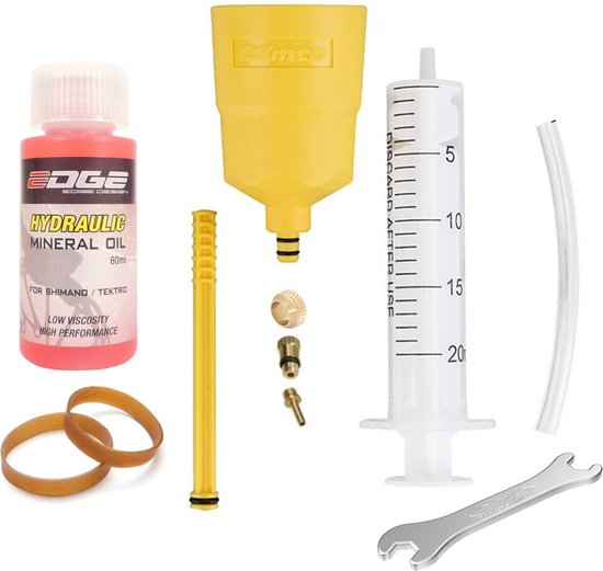 Schrijfrem-Ontluchtingsset - Shimano - Met M7 adapter - Incl. olie - Edge