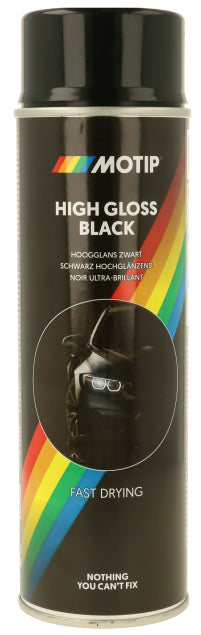 Spuitbus Motip 500ml Zwart Glans