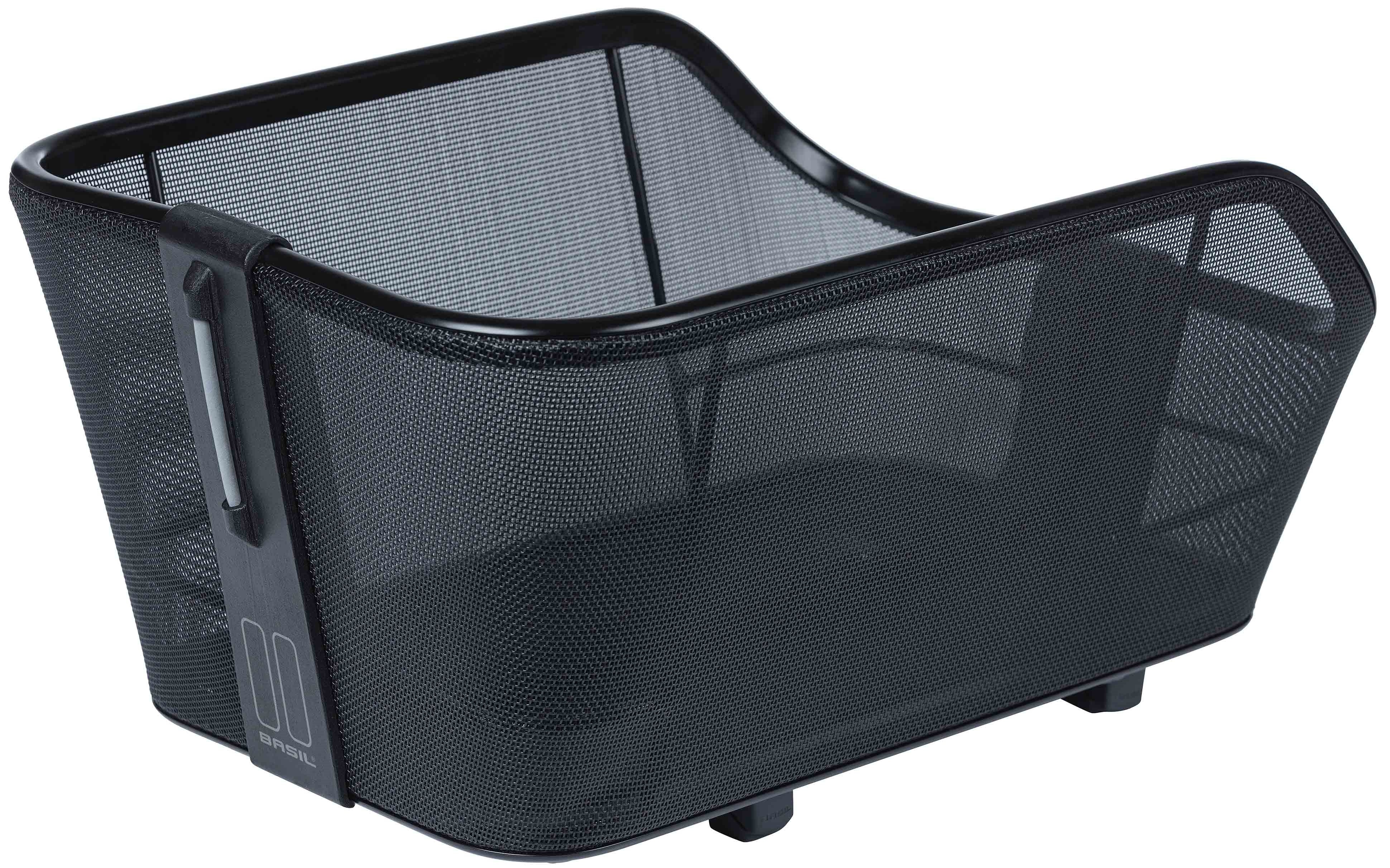 Fietsmand Basil Cento Tech Fiber WSL met bagagedragerbevestiging 21 liter 46 x 34 x 25 cm - solid zwart