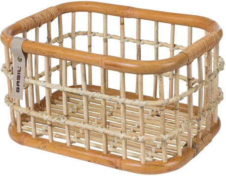 Rotan fietsmand Basil Green Life Medium 18 liter 39 x 29 x 22 cm - natural bruin