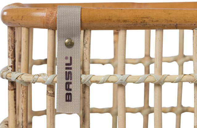 Rotan fietsmand Basil Green Life Medium 18 liter 39 x 29 x 22 cm - natural bruin