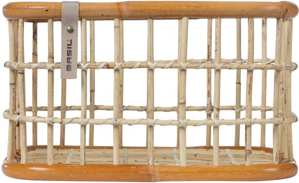 Rotan fietsmand Basil Green Life L 30 liter 46 x 35 x 28 cm - natural bruin