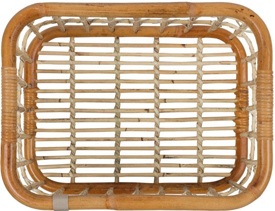 Rotan fietsmand Basil Green Life L 30 liter 46 x 35 x 28 cm - natural bruin