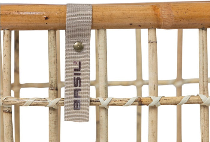 Rotan fietsmand Basil Green Life L 30 liter 46 x 35 x 28 cm - natural bruin