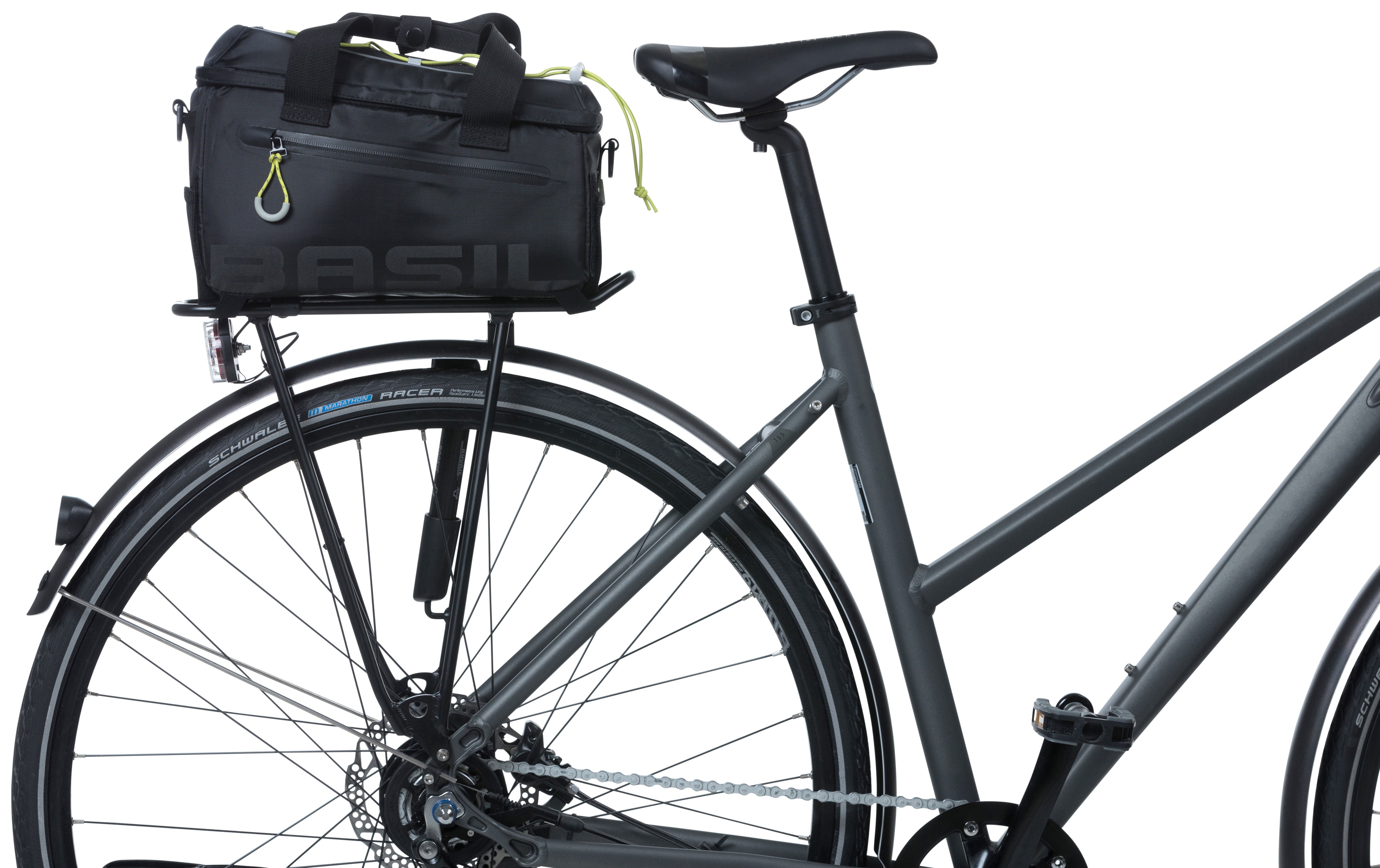 Bagagedragertas Basil Miles 7 liter 32 x 19 x 21 cm - zwart