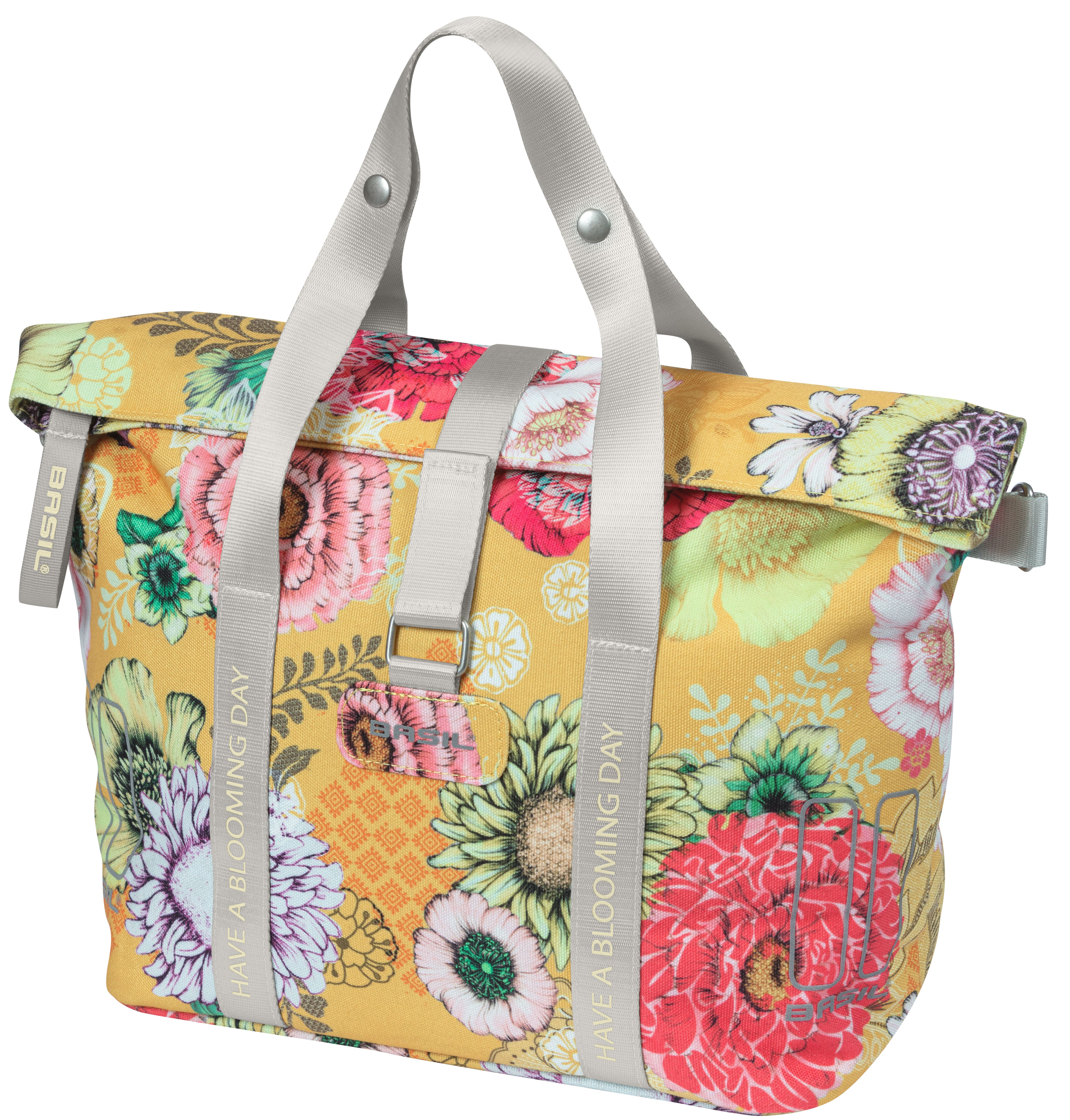 Stuurtas Basil Bloom Field KF-hook 11 liter 29 x 15 x 26 cm - honey yellow