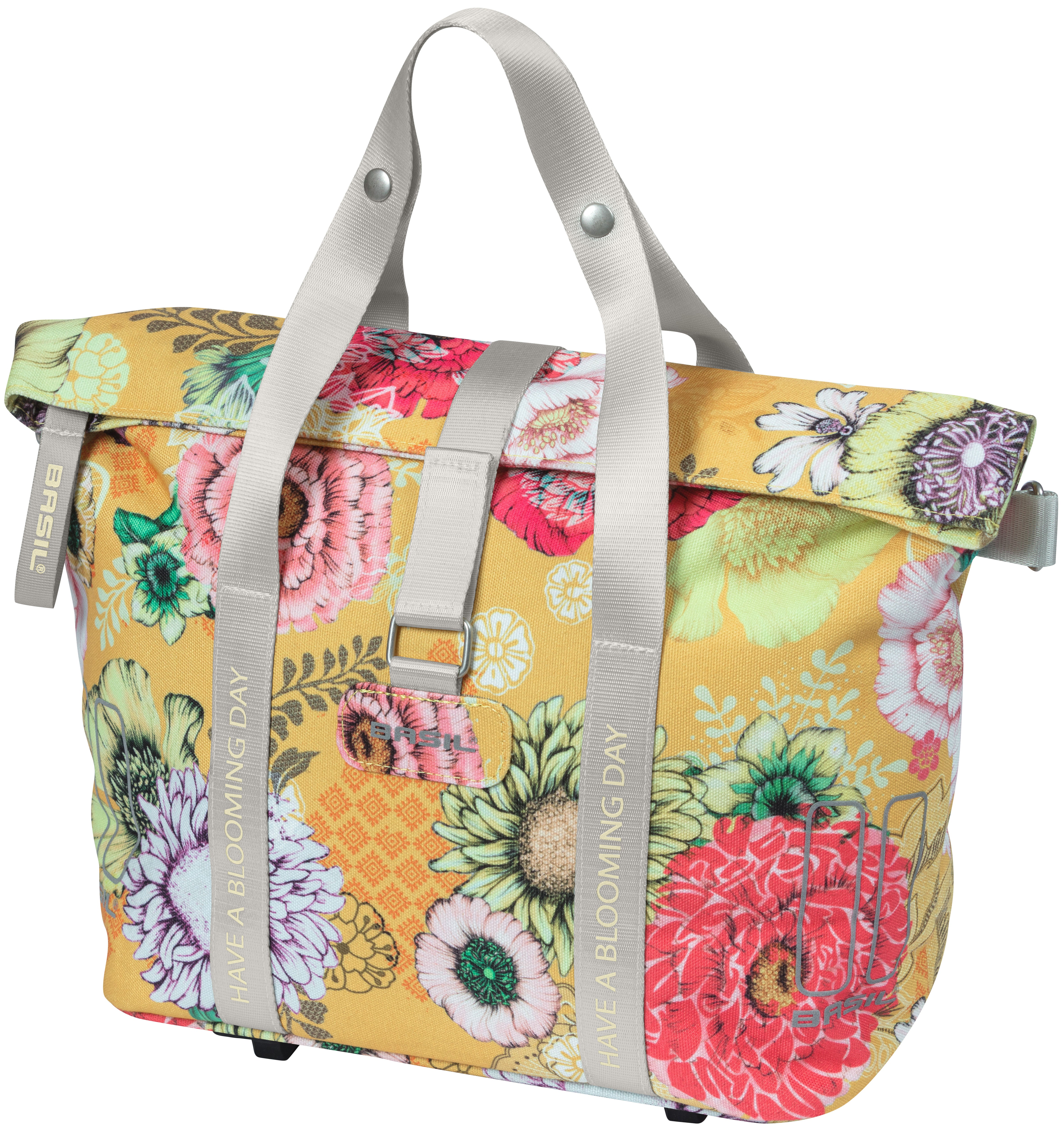 Fietstas Basil Bloom Field MIK (met KF-hook) 11 liter 29 x 15 x 28 cm - honey yellow