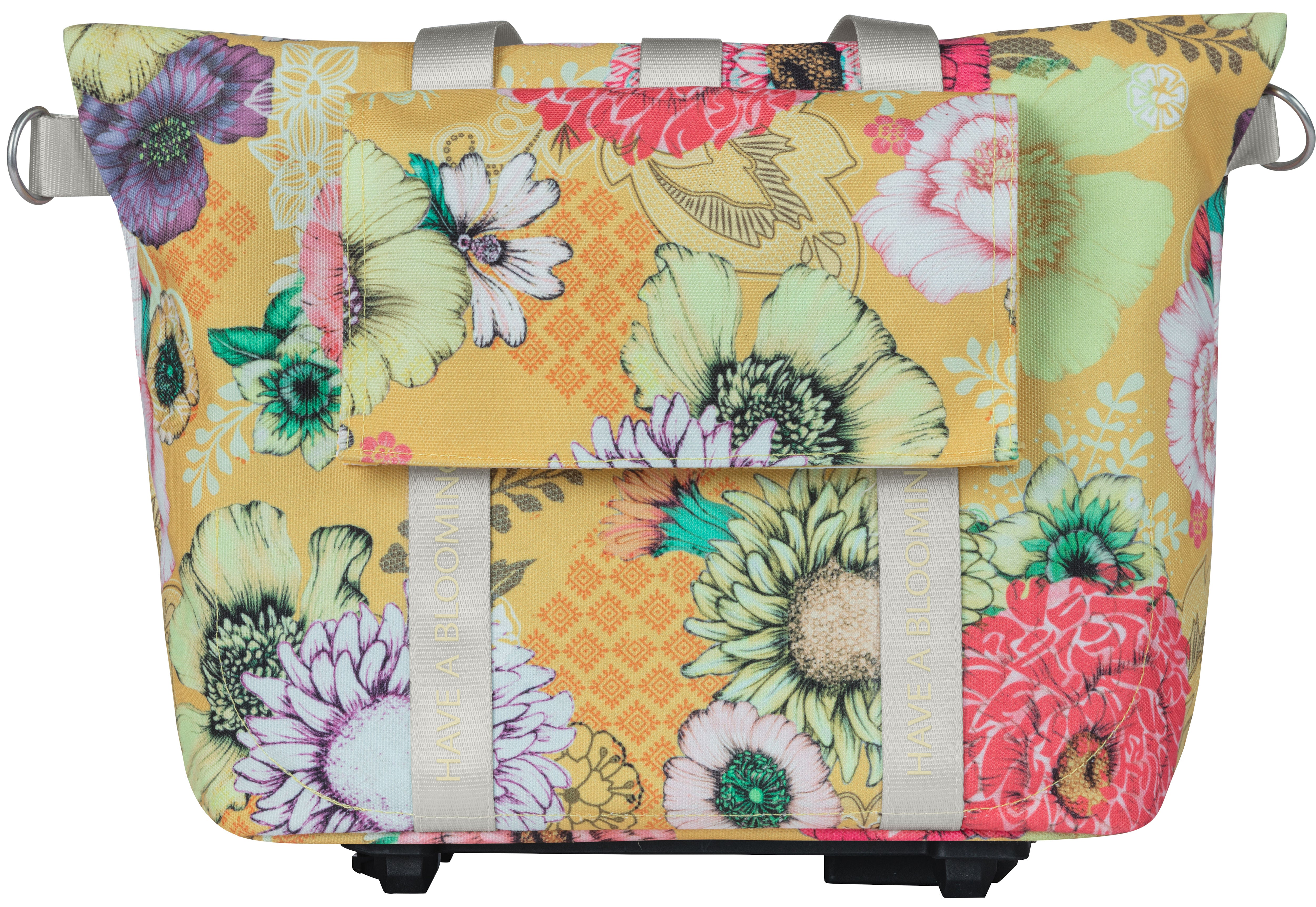 Fietstas Basil Bloom Field MIK (met KF-hook) 11 liter 29 x 15 x 28 cm - honey yellow