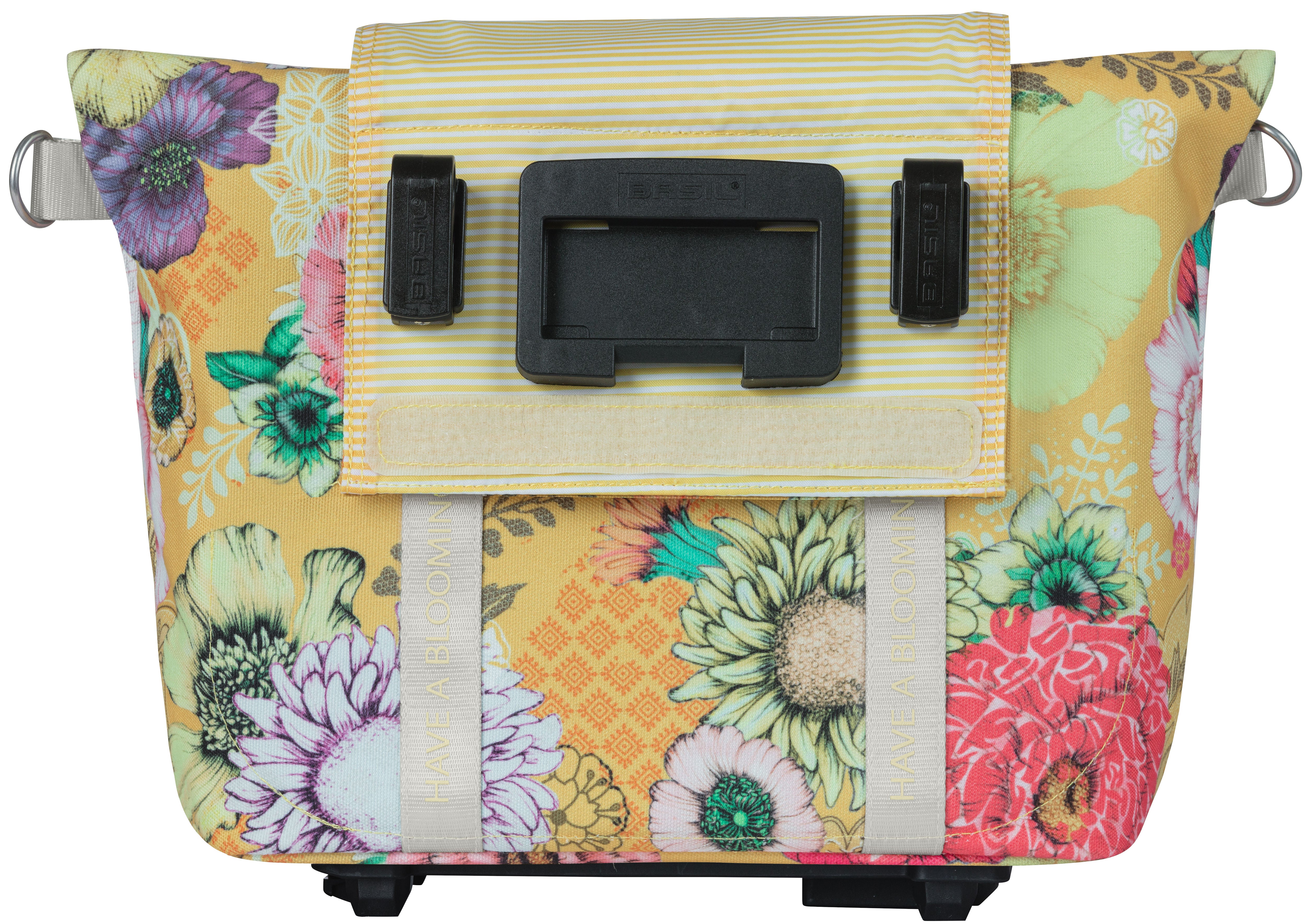 Fietstas Basil Bloom Field MIK (met KF-hook) 11 liter 29 x 15 x 28 cm - honey yellow