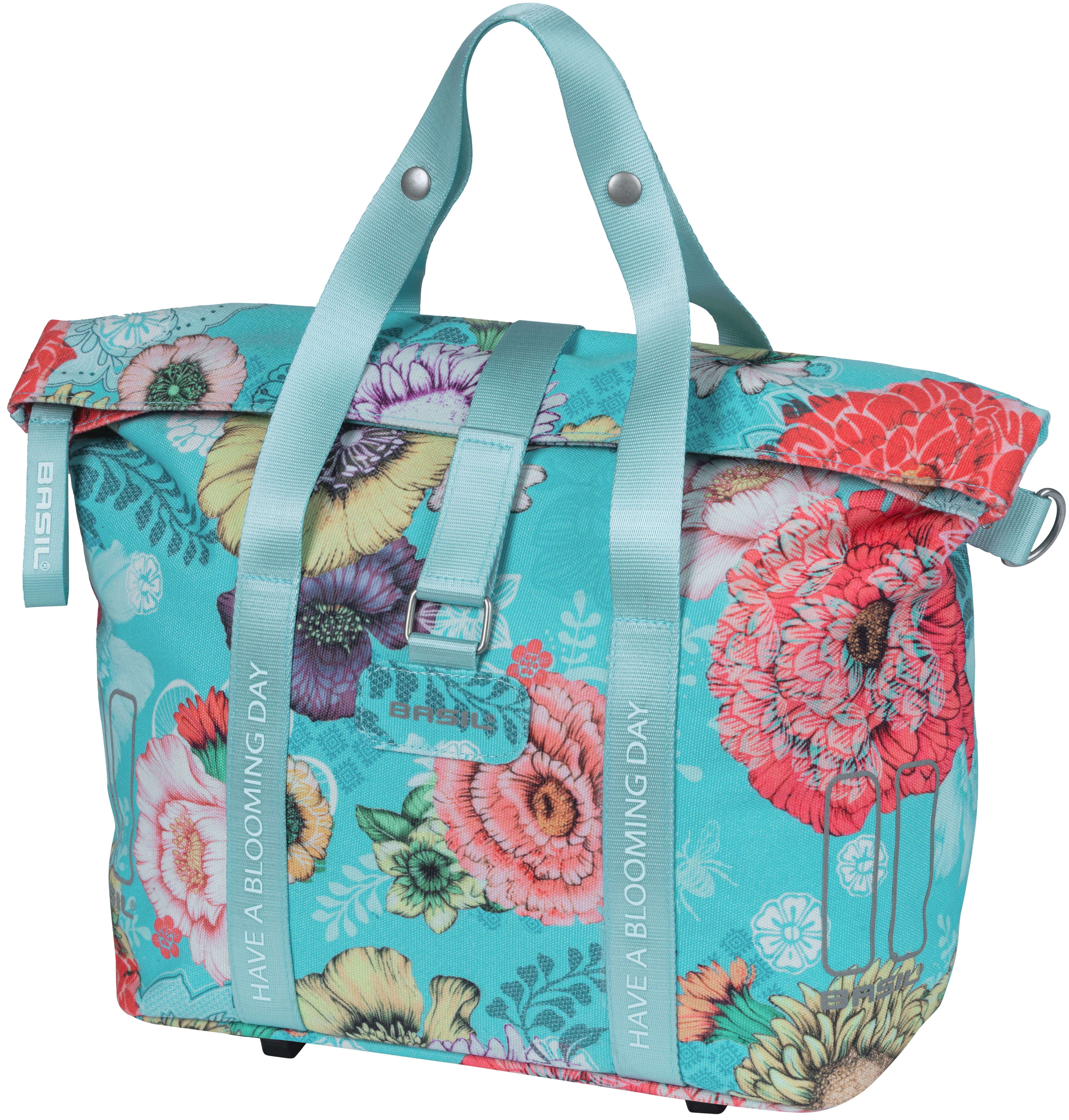 Fietstas Basil Bloom Field KF-hook MIK 11 liter 29 x 15 x 28 cm - sky blue