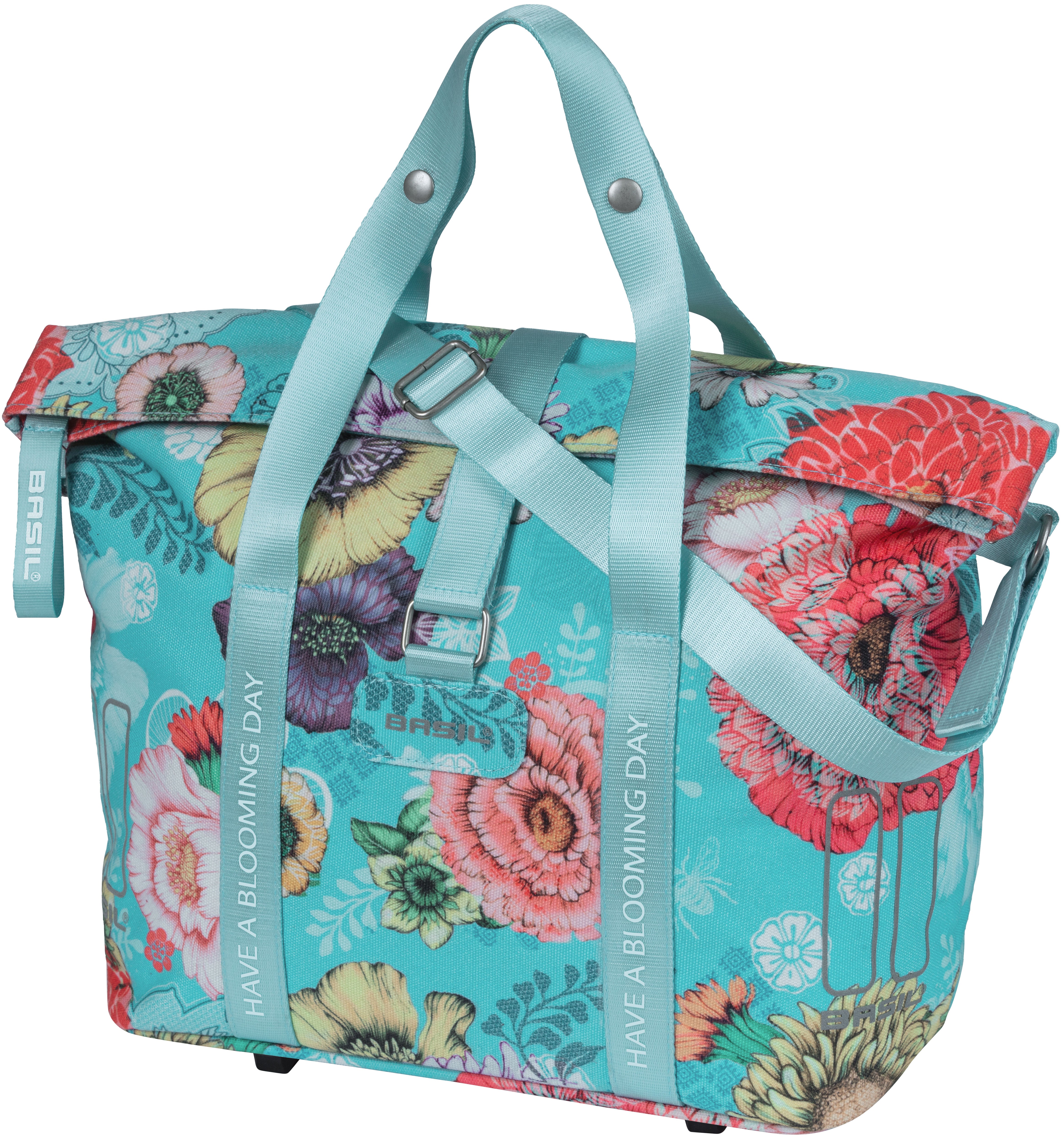 Fietstas Basil Bloom Field KF-hook MIK 11 liter 29 x 15 x 28 cm - sky blue