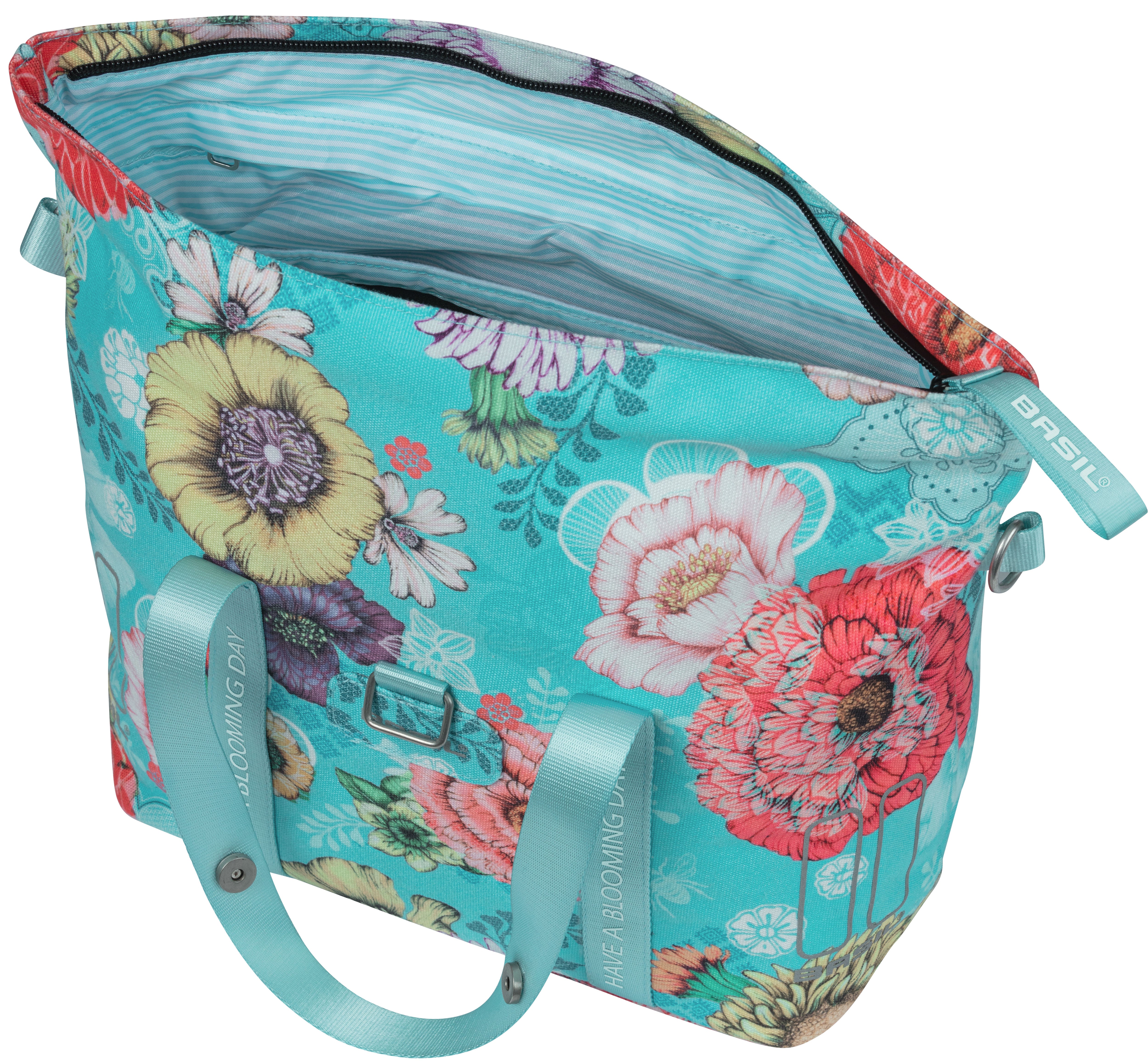Fietstas Basil Bloom Field KF-hook MIK 11 liter 29 x 15 x 28 cm - sky blue