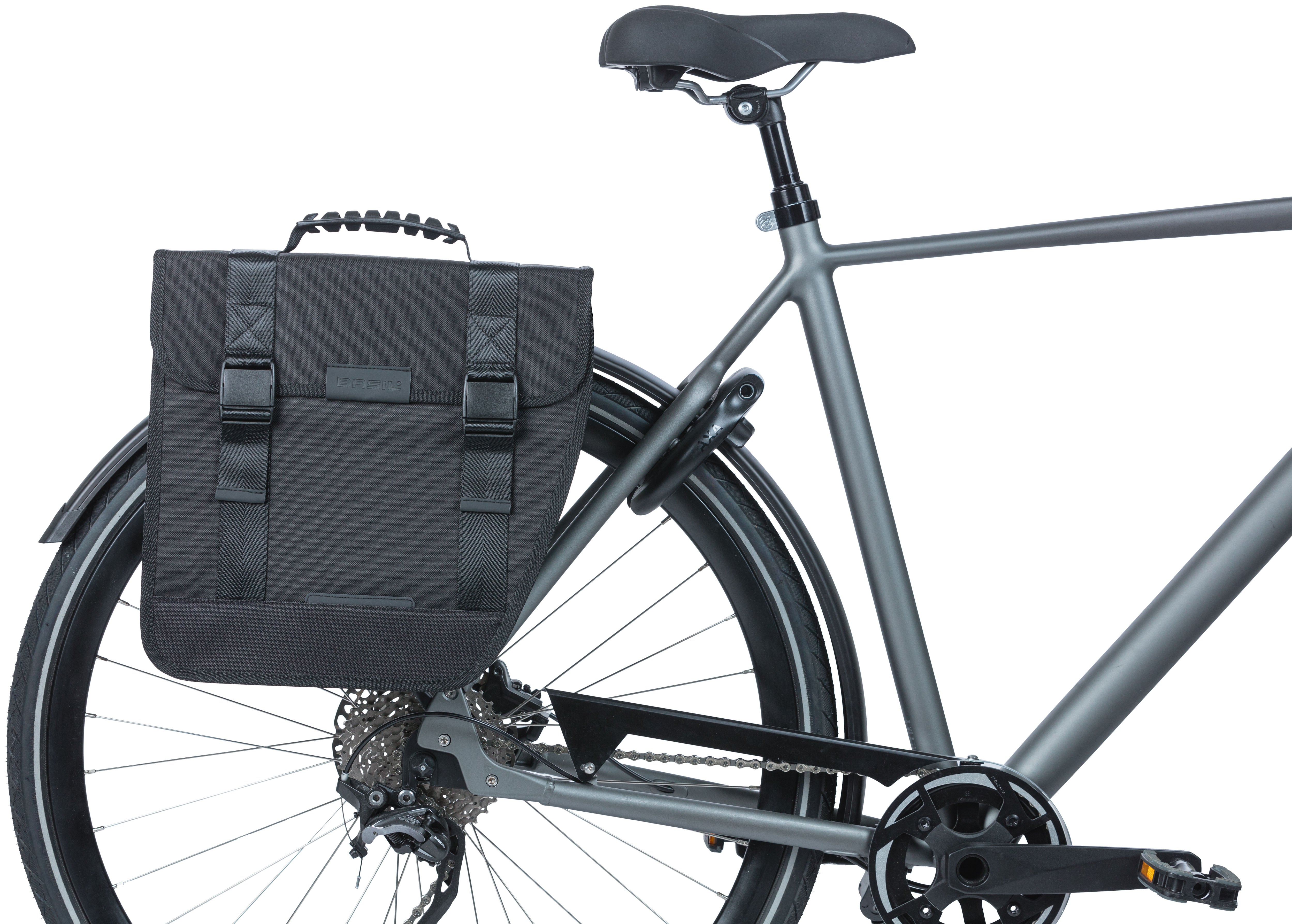Fietstas Basil Tour Single Right 14 liter 34 x 14 x 34 cm - zwart