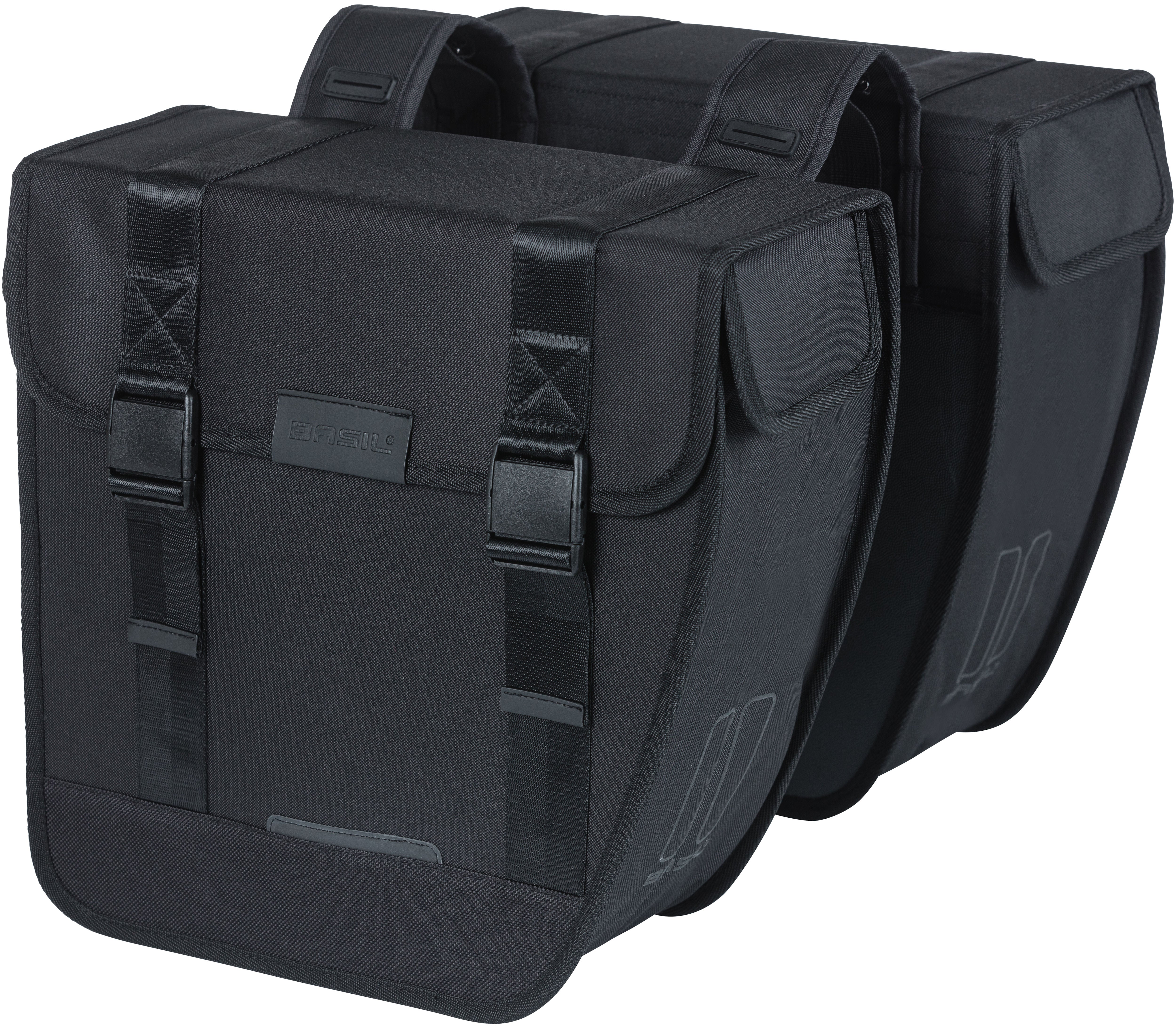 Dubbele fietstas Basil Tour Double 28 liter 34 x 14 x 34 cm - zwart